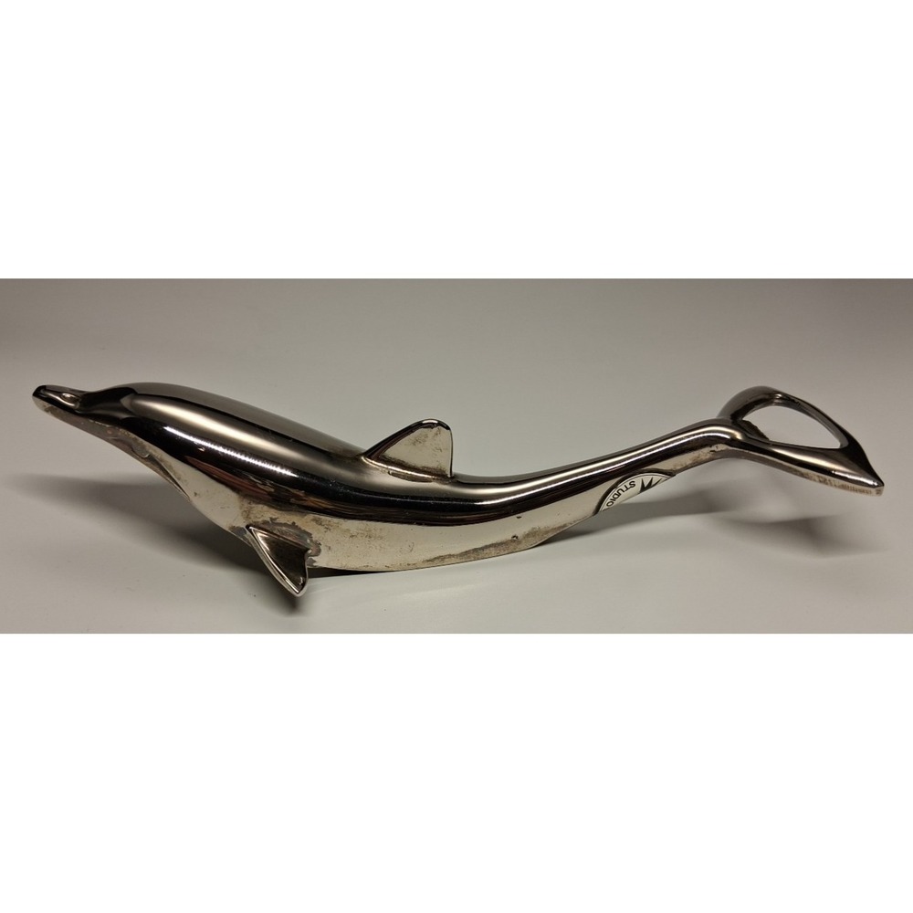 Vintage Silver‎ Plated/ Metal Dolphin Bottle Opener 6.5 in.